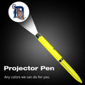 OEM Yellow/Orange Aluminum LED Light Projector Pen Factory Custom Logo Torch Novelty Ballpoint with Low MOQ