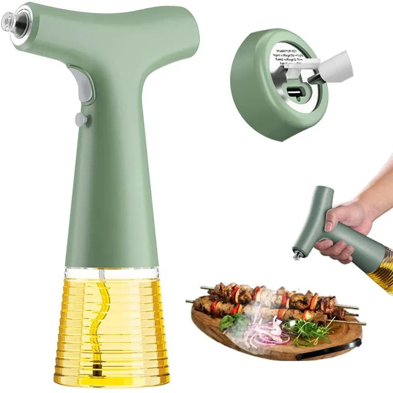 Electric Olive Oil Spray Bottle Dispenser USB Charging Creative Soy Sauce Jar Vinegar Storage Bottle for BBQ Kitchen Oil Sprayer