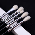 Wholesale 12 Pcs Natural Hair Wood Handle Makeup Eye Shadow Brush Set Private Label
