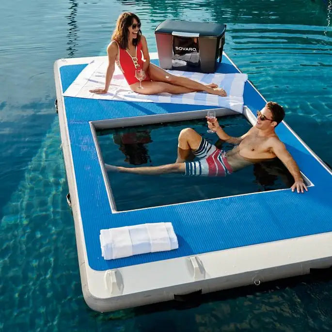 Anti Slip Inflatable Yacht Swimming Pool Heavy Duty Tarpaulin with Foldable Design for Marine Tourism Resorts Rental