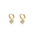 Hainon Tiny Heart Earrings 925 Sterling Silver Dangle Earrings for Women