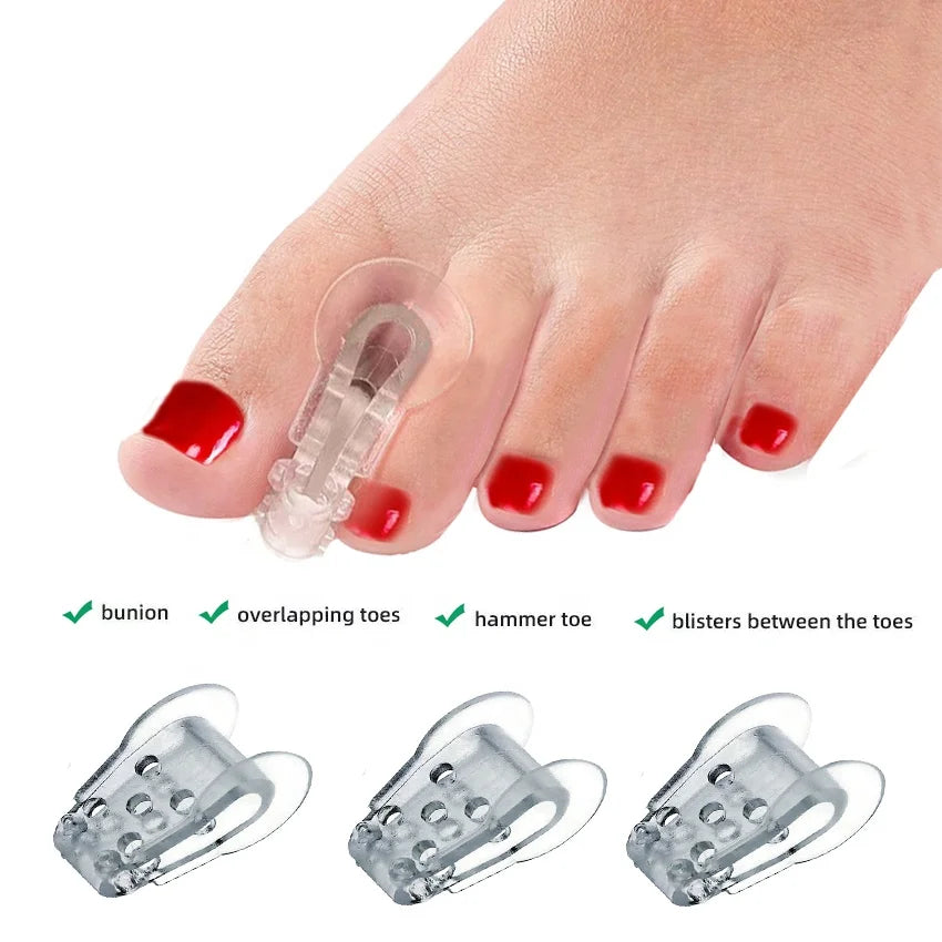 Gel Big Toe Separators Spacers Big Toe Alignment Silicone Corrector for Overlapping Toes and Bunion Foot Pain Relief HA00746