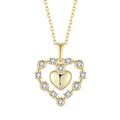 Custom 18k Gold Plated Heart Pendant Necklace Zircon S925 Sterling Silver Heart Twist Necklace Pendant for Valentine's Day Gift