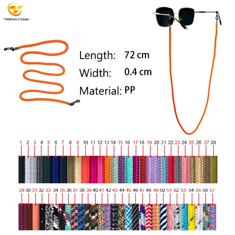 2026 Polyester Glass Cord Sunglasses Holder Lanyards Fashion Eye Strap Eyeglasses Sunglass Glasses Chain Eyewear Accessories