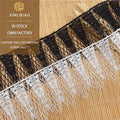 Polyester Fringed Lace Home Textile Curtains with Embroidered Fringed Lace Trim and Multi-color Water-soluble Lace Decoration