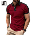 Liu Ming Oem Hot Selling Products Fashion Men Casual Short Sleeve Patchwork Color Clothing Plus Size T Shirt
