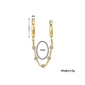 Hot Selling Fashion Ladies 18k Gold Plated Earrings Long Chain Zircon Hoop Earrings Jewelry for Women