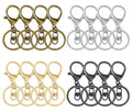 35mm Lobster Claw Clasp Loop Ring With Flat Split Ring Swivel Trigger Clips Buckle