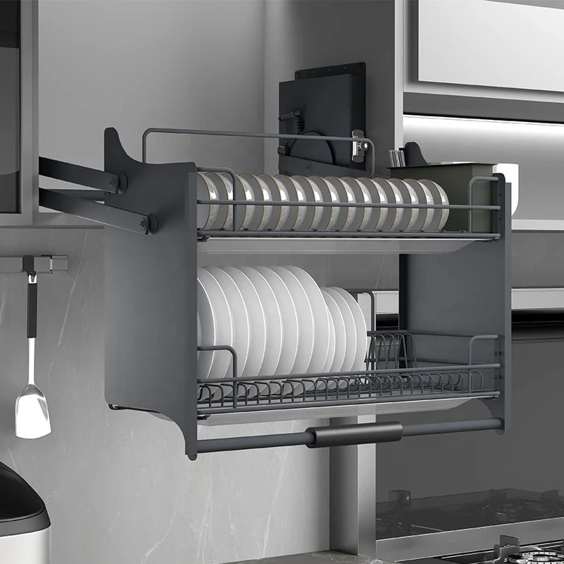 Modern Design Pull-Down Kitchen Storage Basket Elevator Rack Accessories for Cabinets Easy Installation in Cabinets
