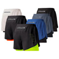 Custom Colorful Men Athletic Running Compression Shorts  Workout 2 in 1 Gym With Zipper Pocket Shorts