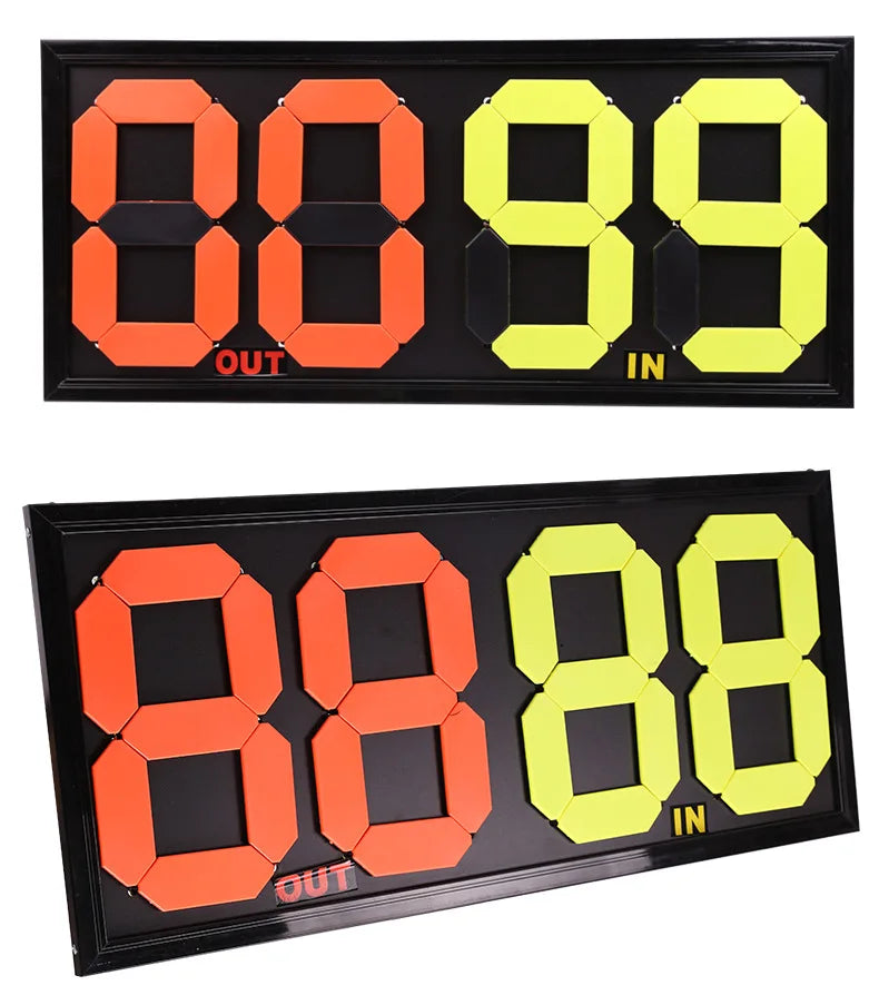 PVC Football Scoreboard Soccer Score Card Football Substitution Board