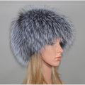 MWFur Fashion Fur Hats Fashion Luxury Winter Knitted Girls Warm Soft Beanies Fluffy Fox Fur Hat for Women