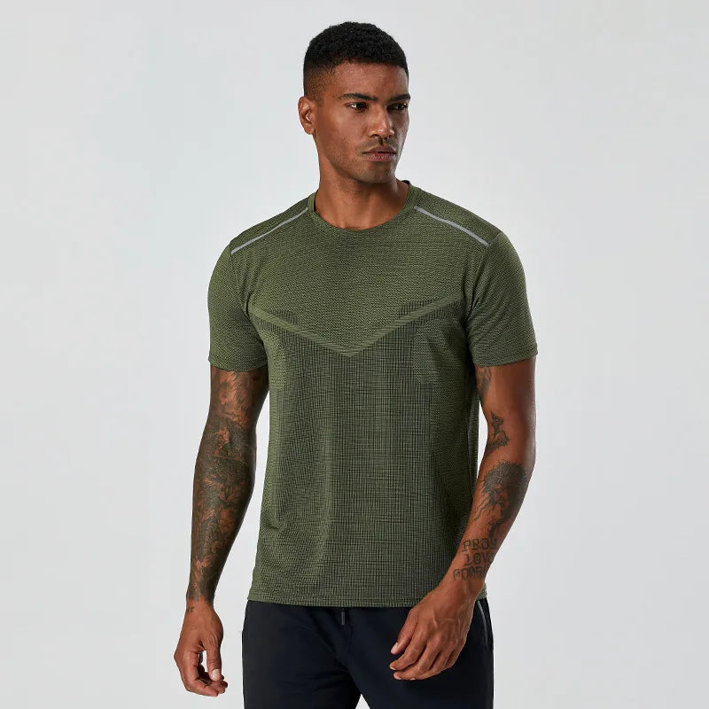 Summer Breathable Printed Quick Drying Fitness Men's Sports Training Vest High Elastic Sleeveless Tshirt Spandex/Polyester