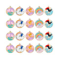 Enamel Flat Round Charms Heart Dolphin Sun Cloud Charms Enamel Round Charms for Jewelry Making Crafting