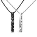 Vnox Charm Stainless Steel All Light Corrosion Matte Oil Viking Symbol Mobius Square Pearl Chain Necklace 2024