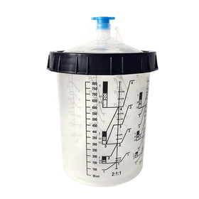 Car Spray Gun No-wash Paint Upper Can 800ml with Graduated Plastic Paint Mixed Disposable Inner Cup