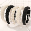 CLARME 2022 Fashion Vintage Wild Wholesale Women Hair Accessory Handmade Custom Beaded U Shape Pearl Headband