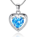 Mother's Day Elegant Heart-Shaped Zircon Pendant Necklace Simple and Eterntial Love Jewelry Gift for Wife Birthday Anniversary