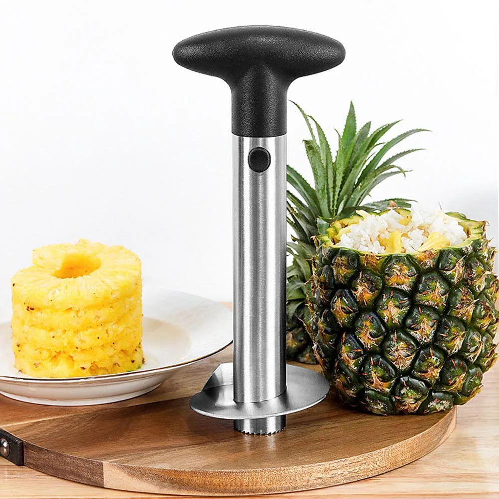 Handheld Stainless Steel Pineapple Corer Slicer Easy-to-Use Fruit & Vegetable Removal Cutter & Peeler Kitchen Tool