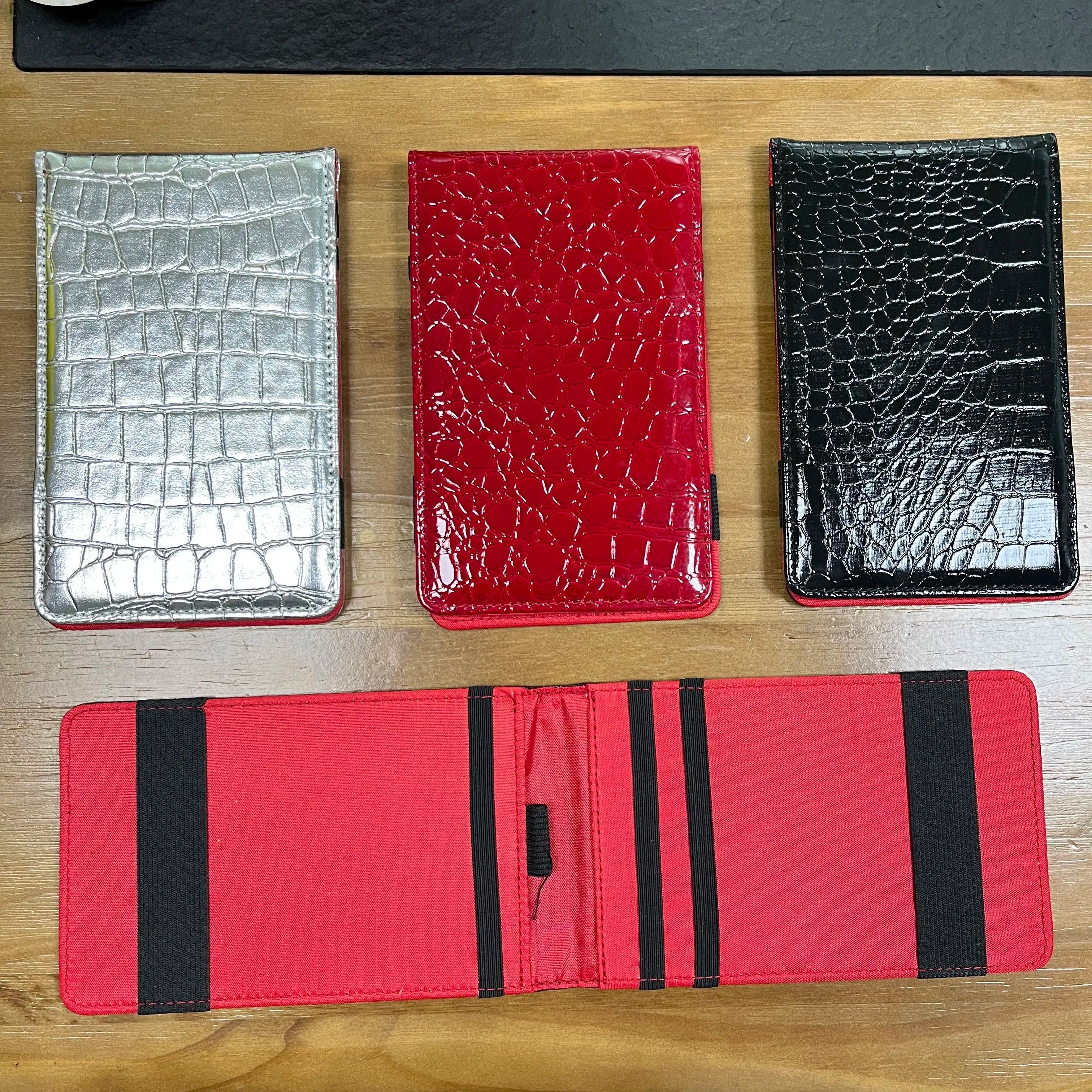 Alligator Pattern PU Leather Golf Crocodile Pattern Golf Scorecard Holder and Yardage Book Cover Case Protector