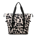 2024 New Custom Gym Sport Overnight Weekend Bag Waterproof Leopard Travel Duffle Bag Fashionable Zipper Foldable Travel Bag for