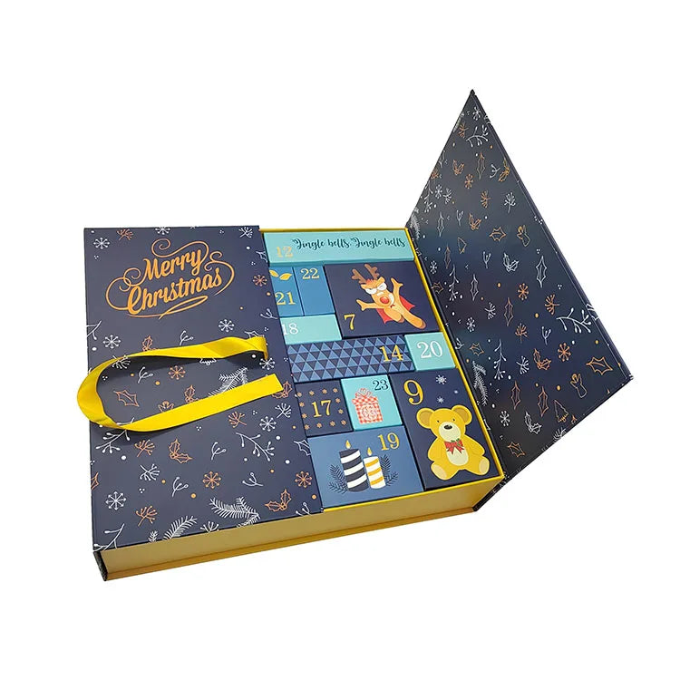 Pop-Up Advent Calendar Recycled Cardboard Gift Box with UV Coating and Embossing Christmas Sale Boxes with Unique Features