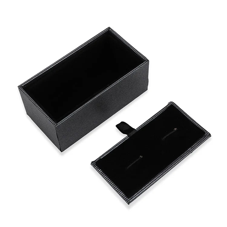 Wholesale Hot Sale Plastic Cufflinks Box Gift Jewelry Box Custom Logo