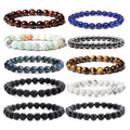 Natural Gemstone Bead Healing Crystal Bracelet Charka Feng Shui Real Tiger Eye Charm Mens Bracelet Women