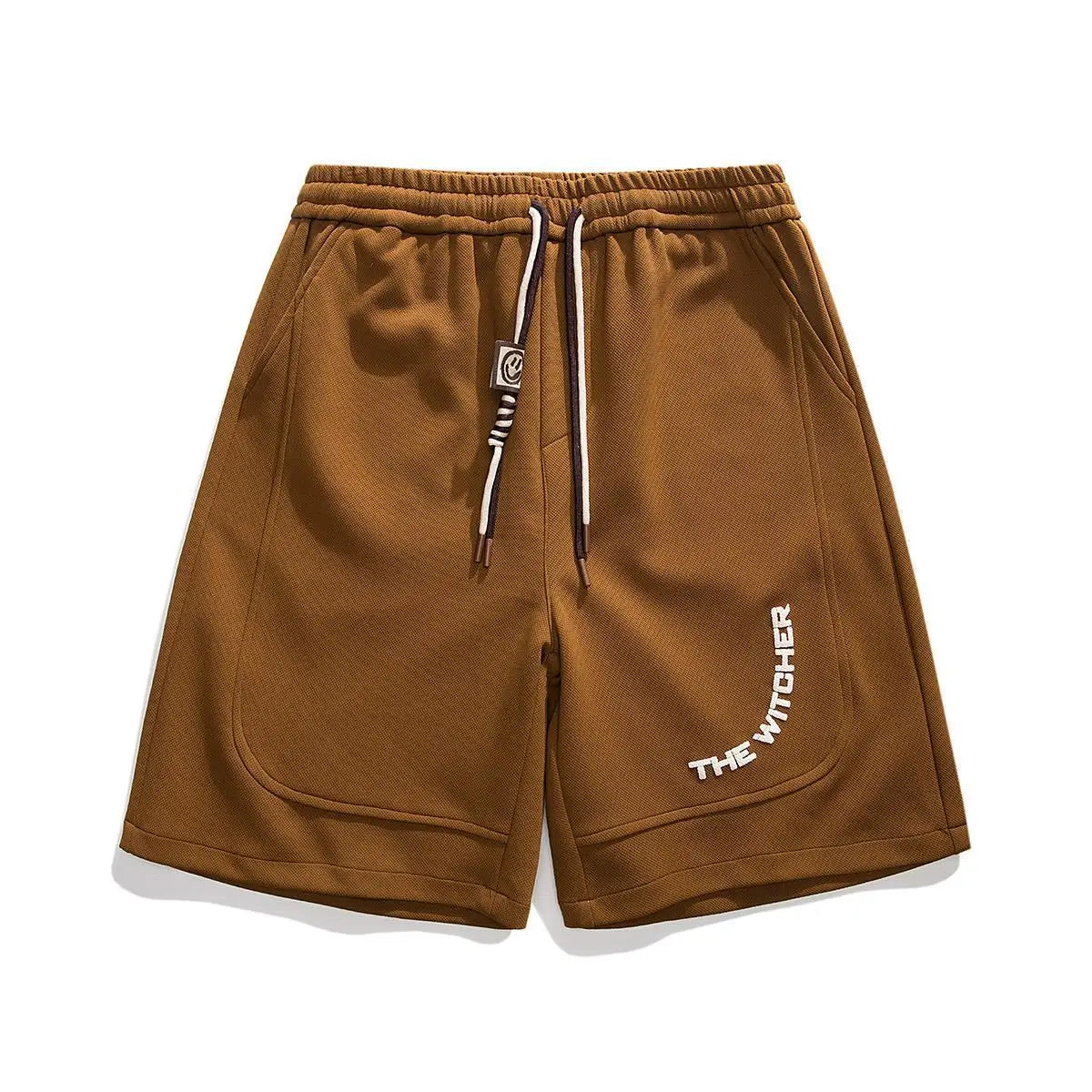 Custom Design Men's Sports Mesh Shorts Drawstring Side Pockets Mid Waist Solid Pattern Quick Dry Breathable Puff Print Shorts