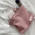 Wholesale Custom Design Logo Fashion Cotton Canvas Pouch Corduroy Organizer Travel Makeup Cosmetic Bag Zipper Gift Toiletries