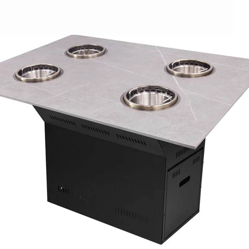 Commercial Single Person Electric Hot Pot Table Restaurant Hotel Smokeless Small Hotpot for Buffet Use