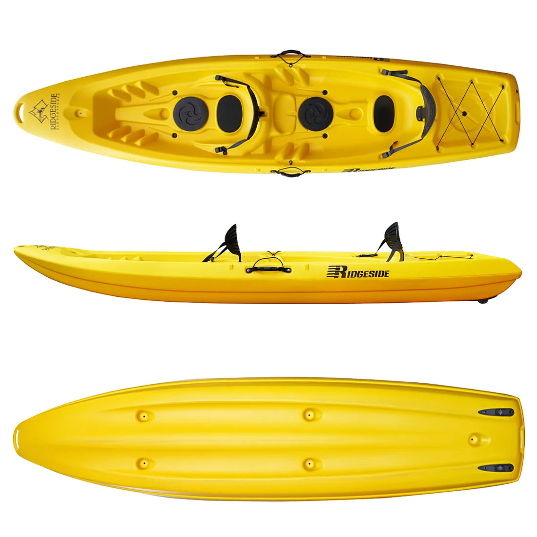 Factory Cheap Three Seats 2 Person Tandem Canoe Boat Family Plastic Sit on Top Sea Touring Canoe Kayak for Sale