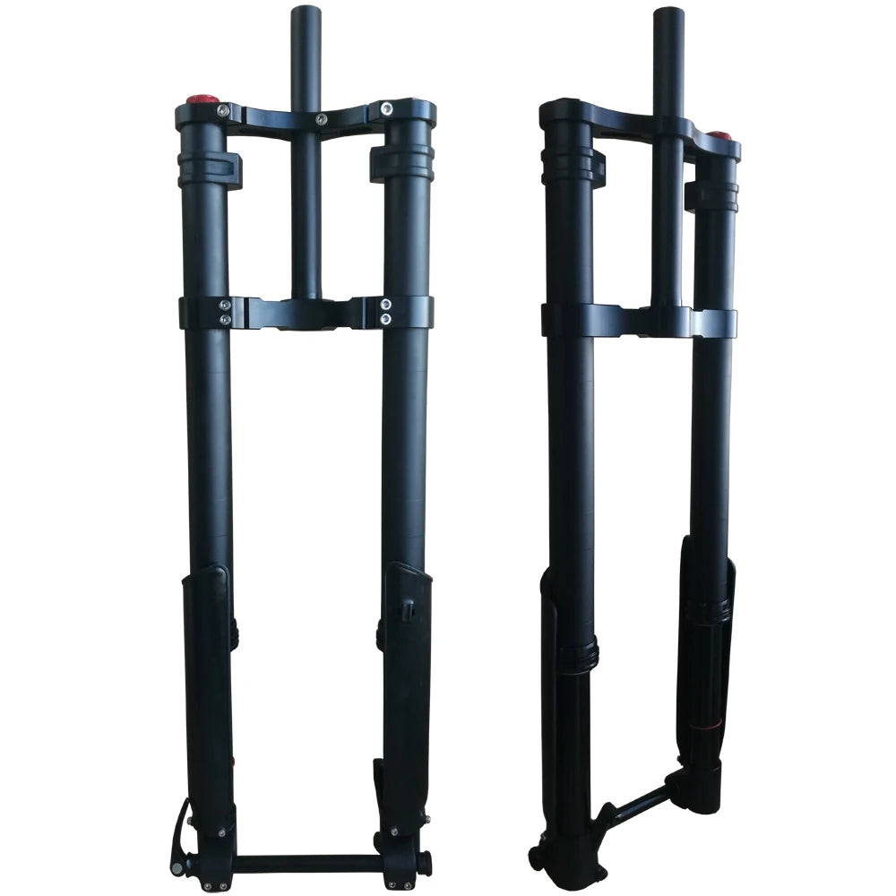 20 24 26 Inch Electric Snow Fat Bike Inverted Front Fork Fat Tiers Double Crown Suspension Mountain Bike Ebike Air Fork