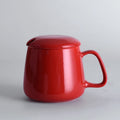 Modernqiu Luxury Plain Porcelain Ceramic Coffee Cup with Lid Dishwasher Safe Promotional Gift