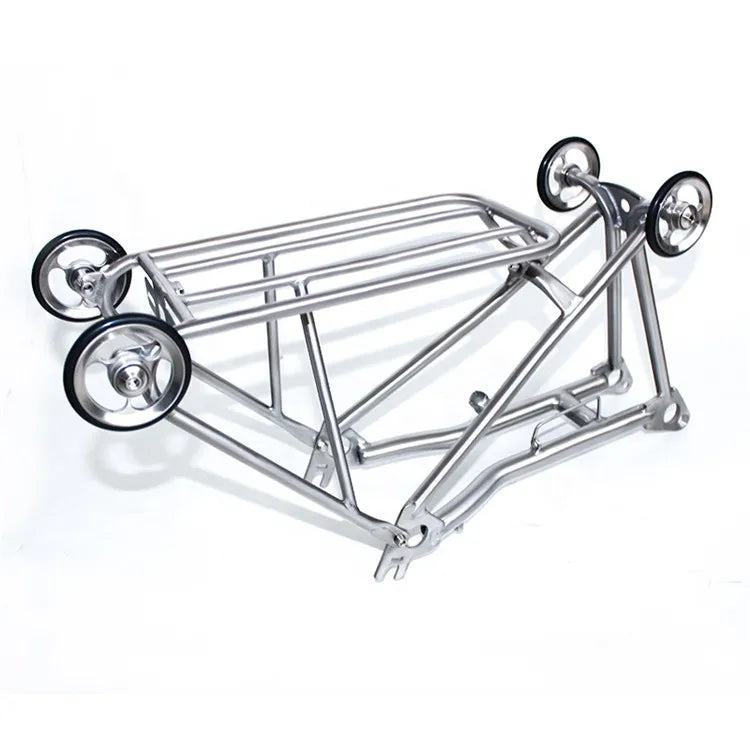 Superb Craftsmanship NH Brand Titanium Folding Bicycle Rear & Car Rack 40kg Capacity Silver/Custom Color
