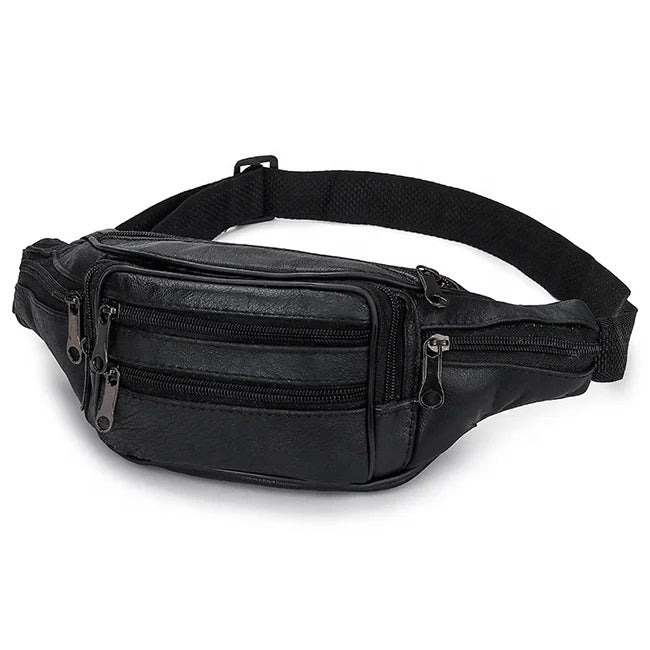 Factory Supplier Leather Fanny Pack Multifunction Shoulder Waist Bag