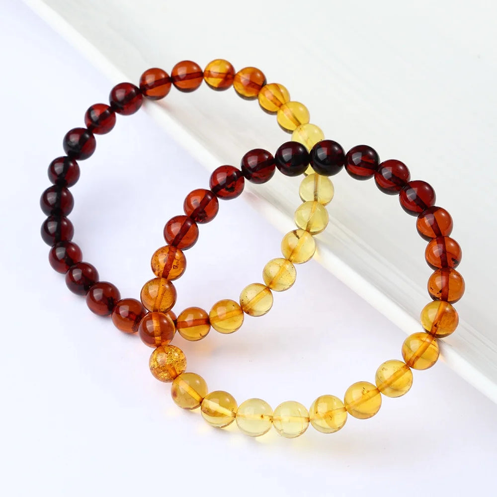 A++ Natural Baltic Sea Gradient Amber Beads 5mm Bracelets for Jewelry Making Bracelet DIY Accessories
