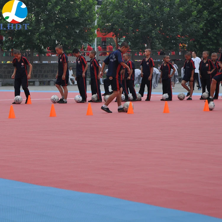 LHDT Synthetic Futsal Flooring Outdoor Interlocking Soccer Court Mats