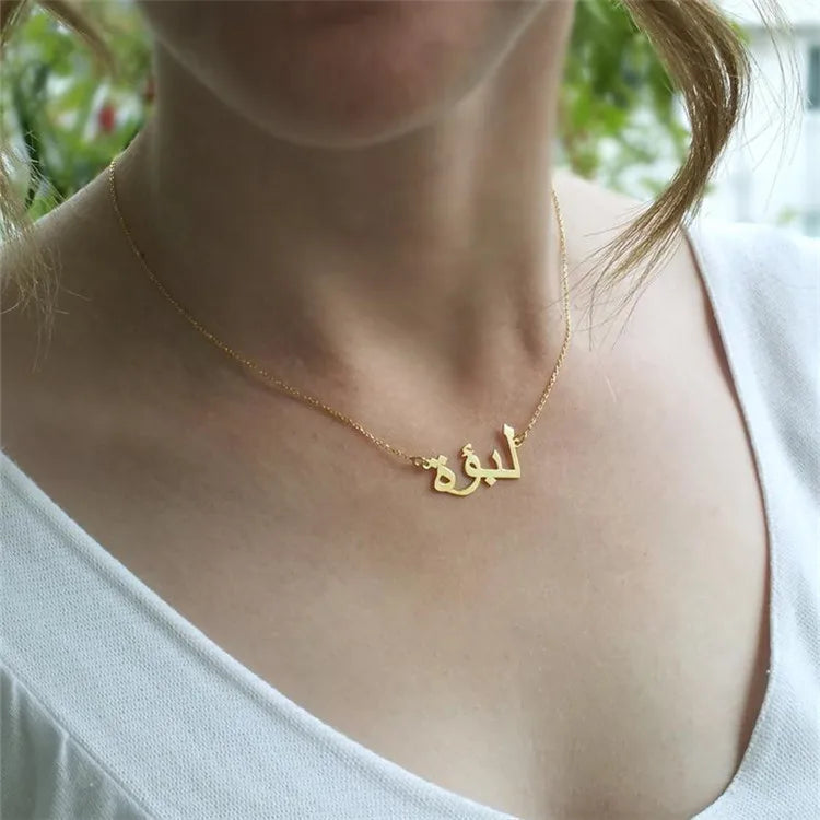 Women DIY Custom Name Stainless Steel Necklace Personalised