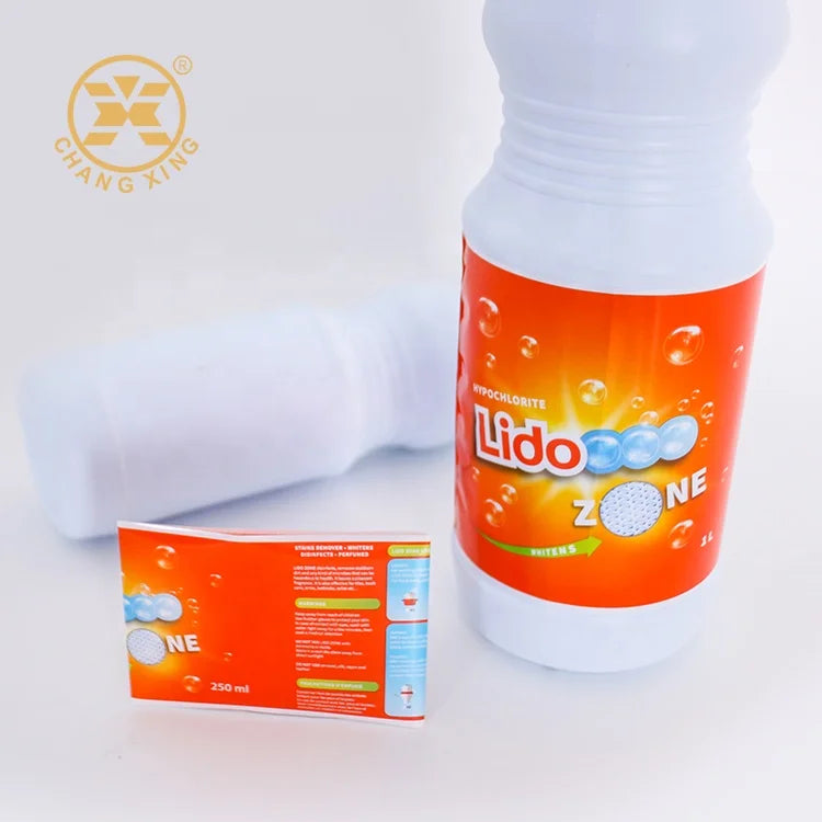 Custom Logo Design Printed Water Proof BOPP Labels for 250ml 500ml 1L Washing Powder Drinking Water Plastic Bottles