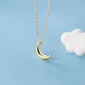 Hot Sale Chain Women Luxury Gold 18K Pendants for Making Fashion Jewelry 925 Sterling Silver Moon Necklaces
