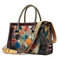 Top Handle Bags Women Contrast Color Genuine Cow Leather Shoulder Crossbody Bag Smooth  Snake Pattern Cowhide Lady Handbag Purse