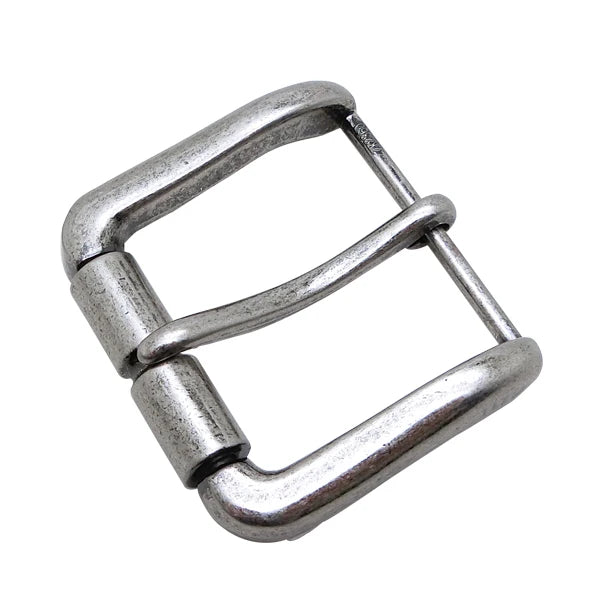 Factory Bulk Vintage 40MM Zinc Alloy Heavy Duty Pin Buckle With Roller for Leather Belt Shoulder Belt Men