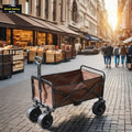 Wind Valley 8 Inch Oxford Material Chocolate Color Four-Wheel Foldable Outdoor Camping Car Trolley Portable Home Shopping