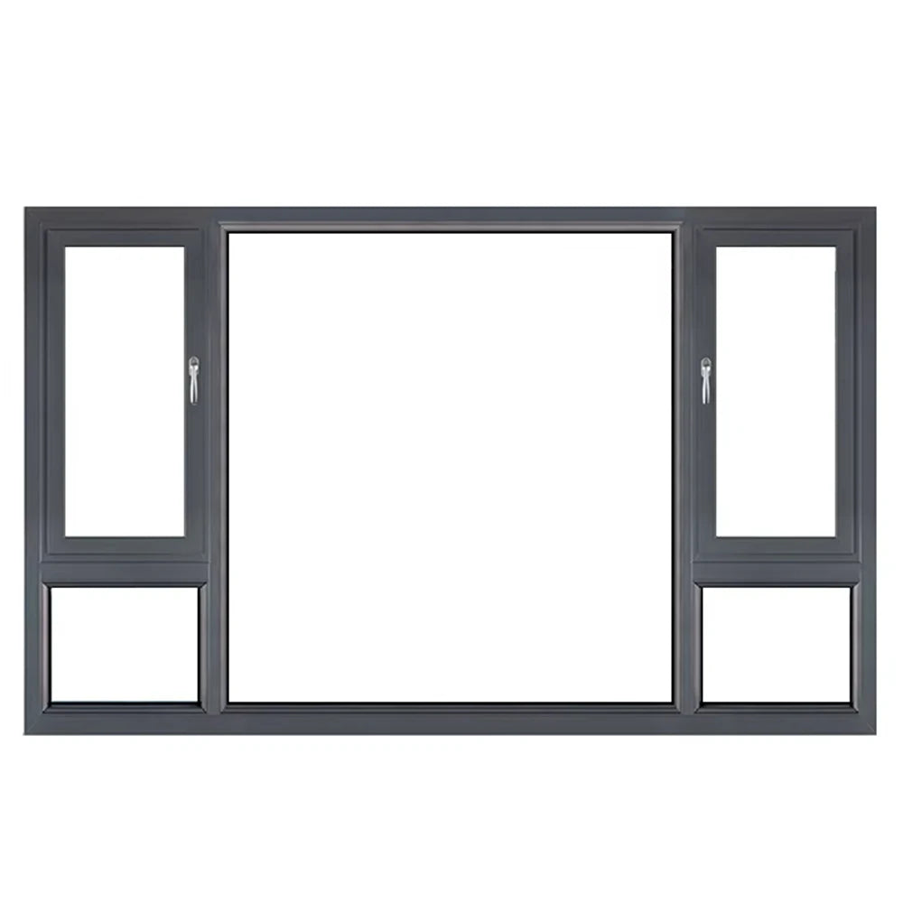 Soundproof Double Glazed Insulated Aluminium Glass Casement windows Design Hurricane Impact Energy Efficiency Aluminum Window