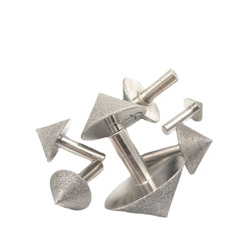 SDPSIDiameter 20-60mm Electroplated Diamond Grinding Head Cone Chamfer Stone Glass Chamfering
