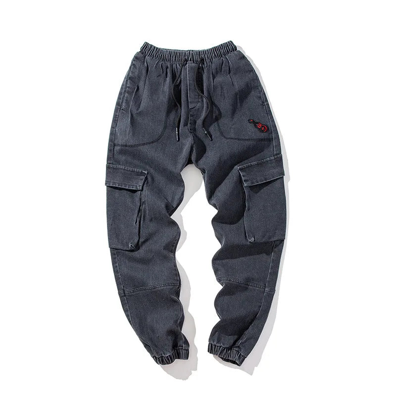 Fitspi Autumn Loose Jeans Men's Autumn Trendy Overalls Fat Plus Size Harem Casual Jogger Pants Denim Dropshipping for