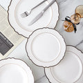Factory Direct Sale Modern White Ceramic Porcelain Dinnerware Sets for Hotel and Restaurant Use Party Stocked Tableware