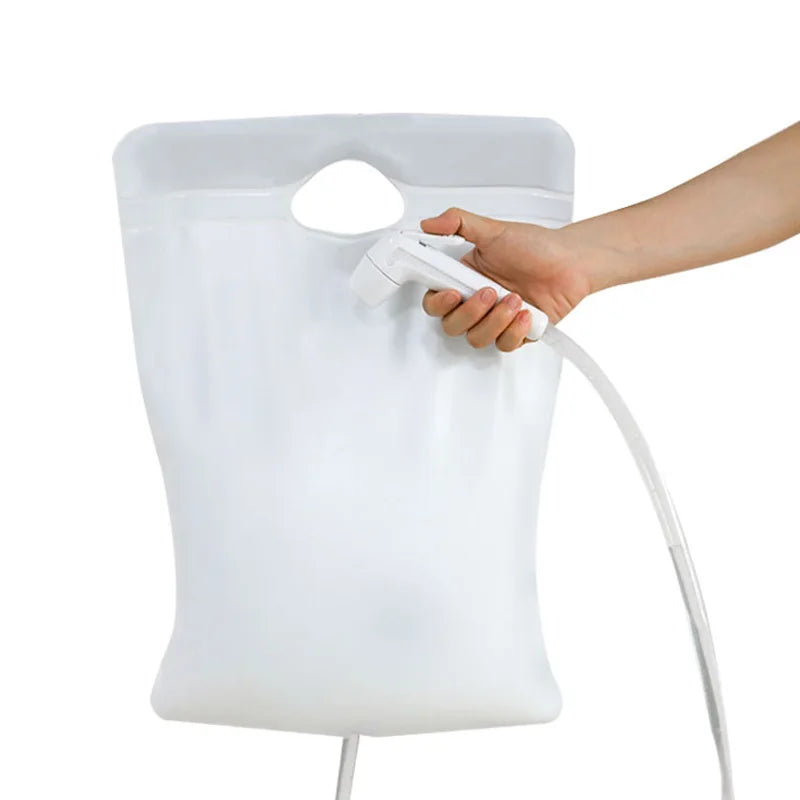 10L Portable PVC Camping Hanging Shower Bag With Pipe