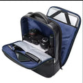 Best Black Small Slim Waterproof Leather Mens Backpack for Travel Work Business with Laptop Compartment